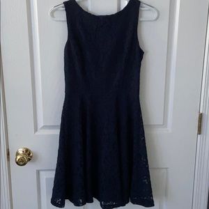 Navy Blue Lace Dress